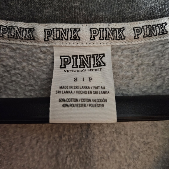 Victoria's Secret PINK Charcoal Zip-Up Sweater - Picture 3 of 4